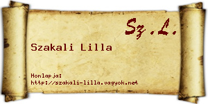 Szakali Lilla névjegykártya
