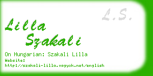 lilla szakali business card